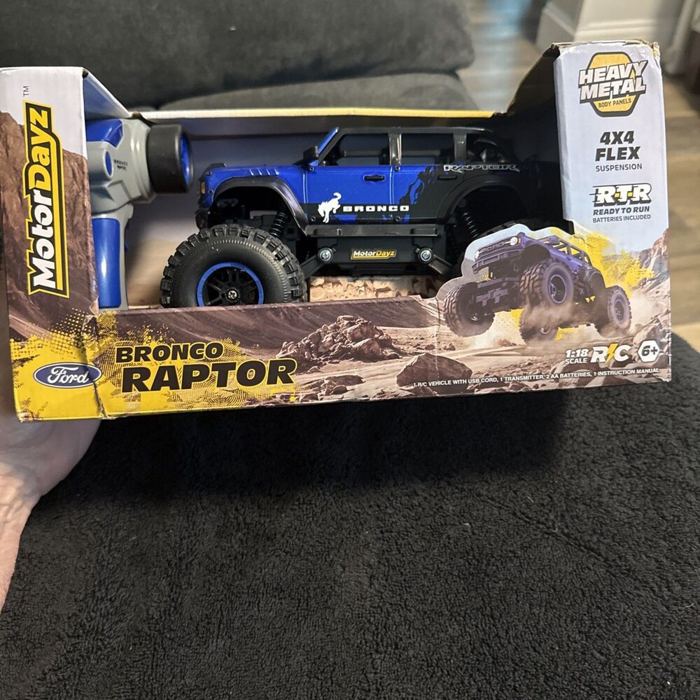 Motor Dayz - Ford Bronco - RC 4x4 Heavy Metal - Scale 1:18 - Blue